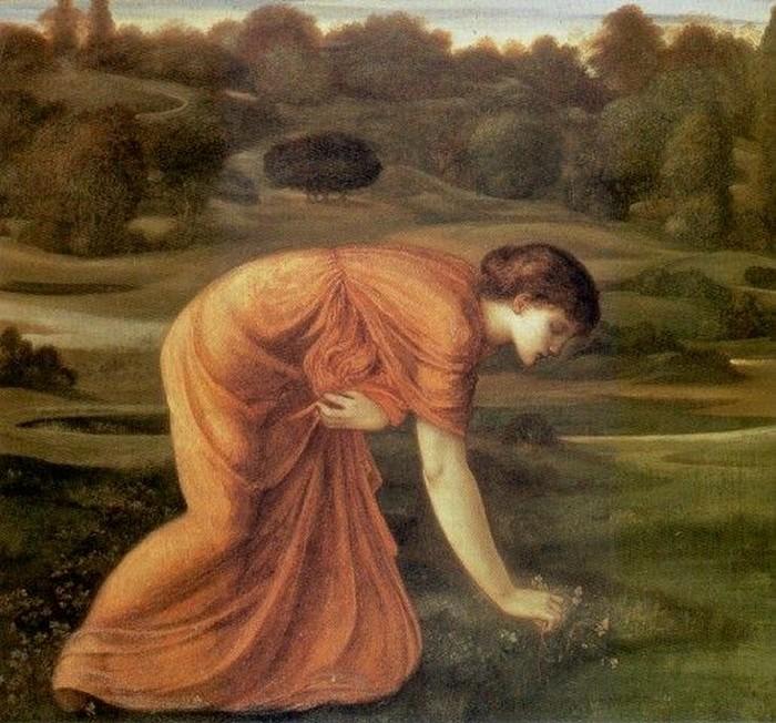 WikiOO.org - Encyclopedia of Fine Arts - Maľba, Artwork Edward Coley Burne-Jones - The March Marigold