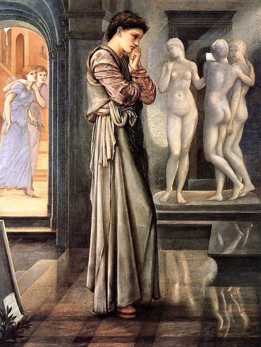 Wikioo.org - The Encyclopedia of Fine Arts - Painting, Artwork by Edward Coley Burne-Jones - The Heart Desires, Pygmalion
