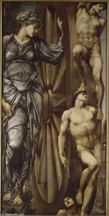 Wikioo.org - The Encyclopedia of Fine Arts - Painting, Artwork by Edward Coley Burne-Jones - The Wheel of Fortune