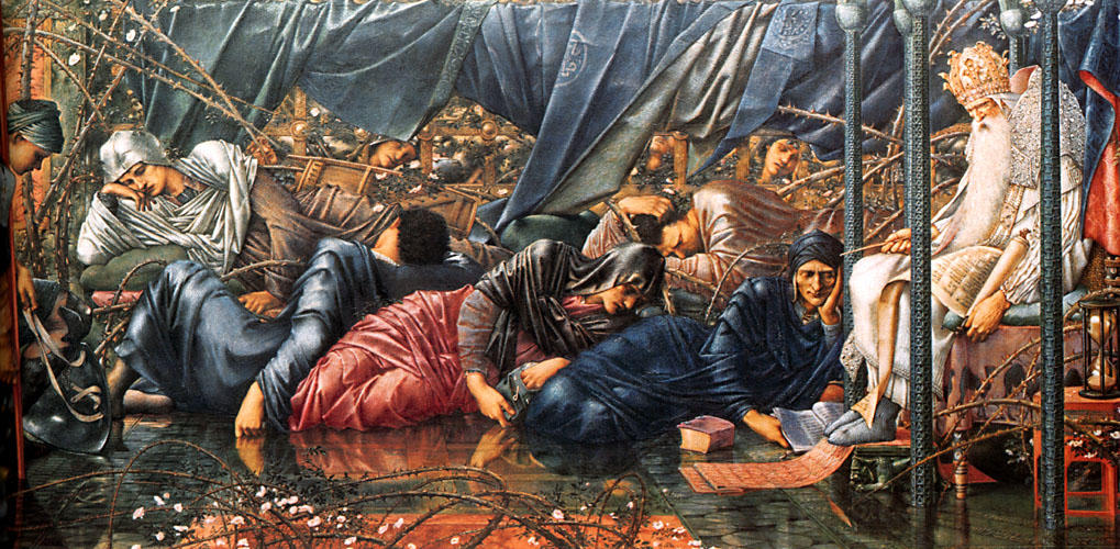 Wikioo.org - สารานุกรมวิจิตรศิลป์ - จิตรกรรม Edward Coley Burne-Jones - The Council Chamber