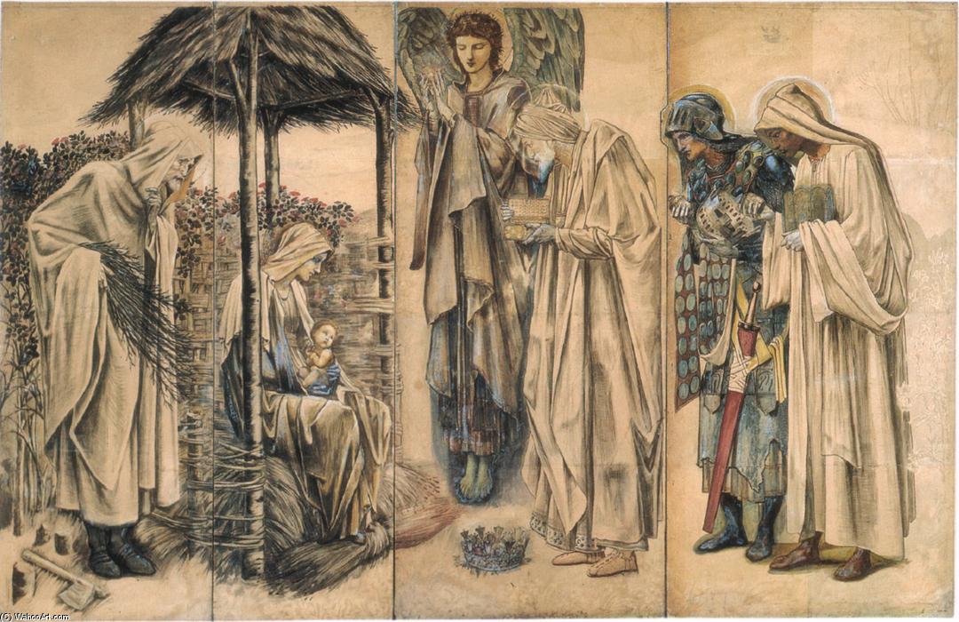 Wikioo.org - The Encyclopedia of Fine Arts - Painting, Artwork by Edward Coley Burne-Jones - The Adoration of the Magi