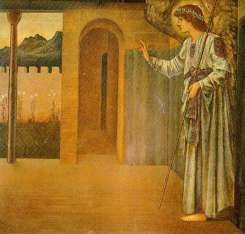 Wikioo.org - The Encyclopedia of Fine Arts - Painting, Artwork by Edward Coley Burne-Jones - The Annunciation The Angel