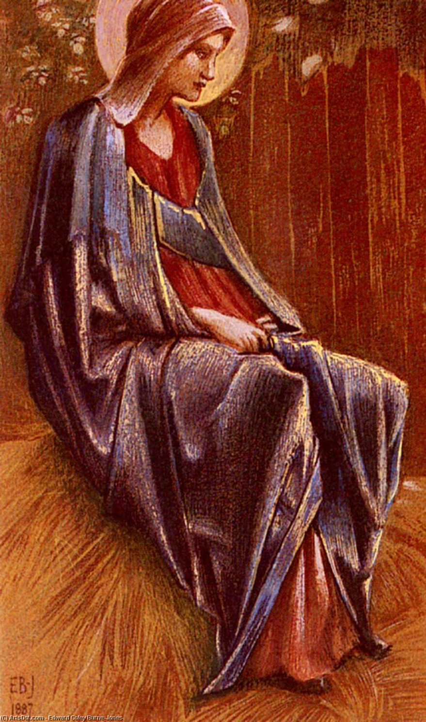 WikiOO.org – 美術百科全書 - 繪畫，作品 Edward Coley Burne-Jones - 处女