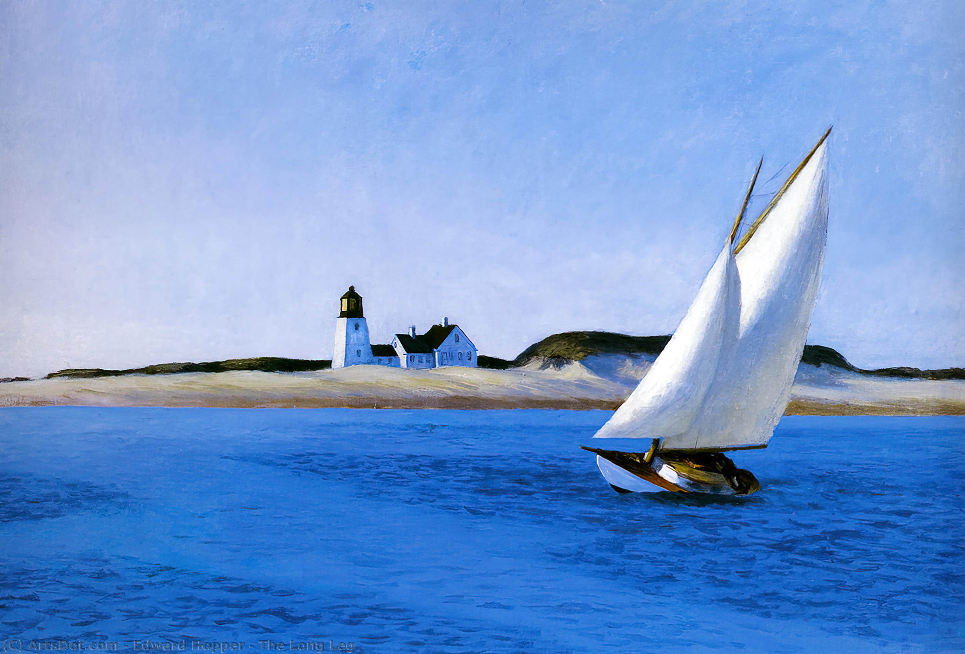 Wikioo.org – La Enciclopedia de las Bellas Artes - Pintura, Obras de arte de Edward Hopper - El largo de la pierna