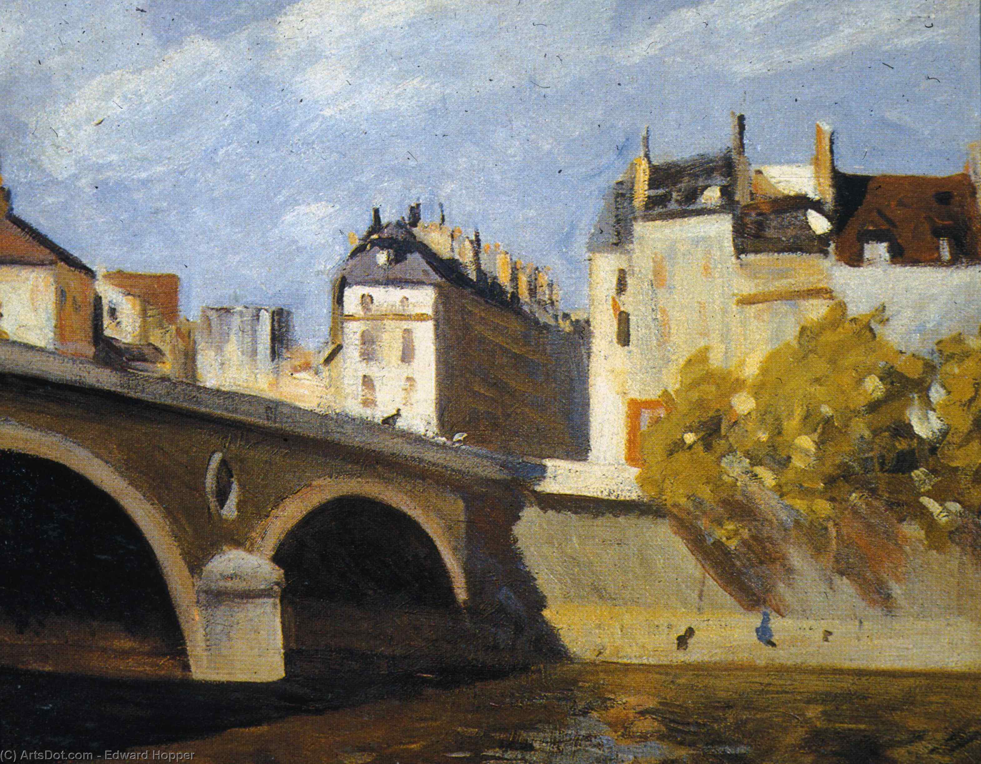 Wikioo.org - The Encyclopedia of Fine Arts - Painting, Artwork by Edward Hopper - Bridge on the Seine