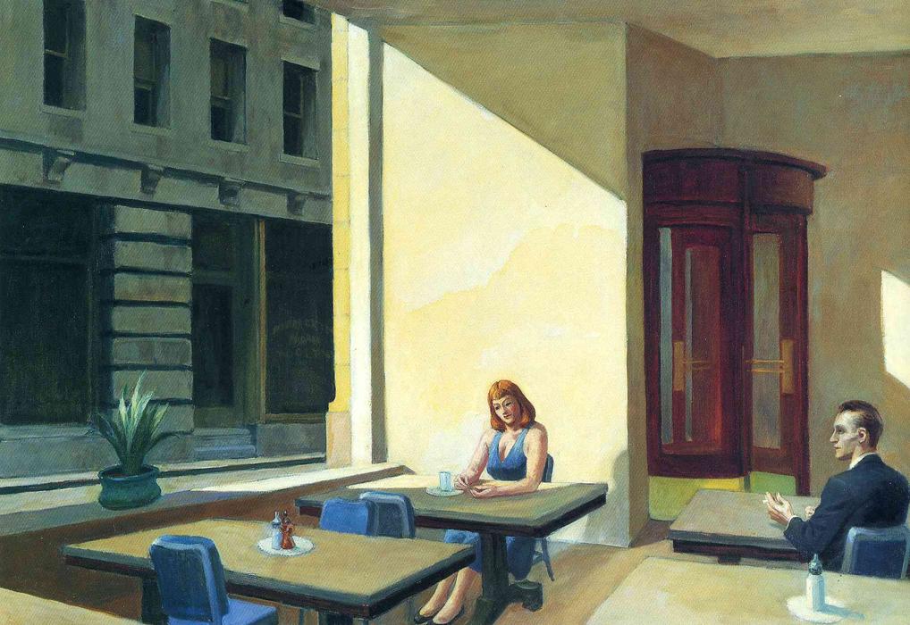 Wikioo.org - The Encyclopedia of Fine Arts - Painting, Artwork by Edward Hopper - Sunlights in Cafeteria