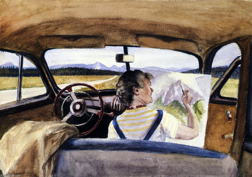 WikiOO.org - Энциклопедия изобразительного искусства - Живопись, Картины  Edward Hopper - Джо в Вайоминге