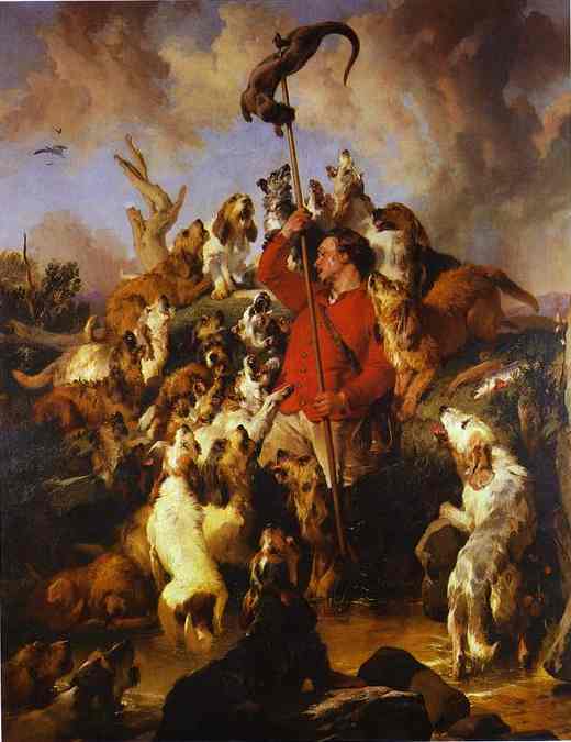 Wikioo.org - The Encyclopedia of Fine Arts - Painting, Artwork by Edwin Henry Landseer - The Otter Hunt