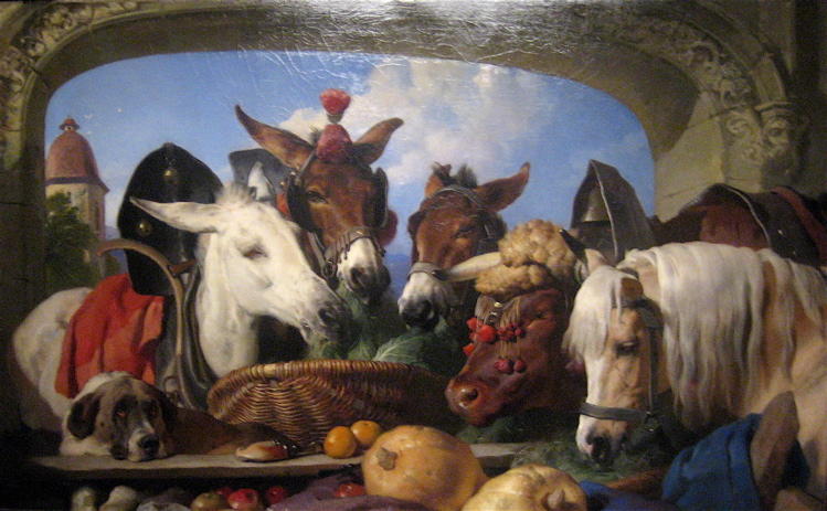 Wikoo.org - موسوعة الفنون الجميلة - اللوحة، العمل الفني Edwin Henry Landseer - A Group of Animals, Geneva