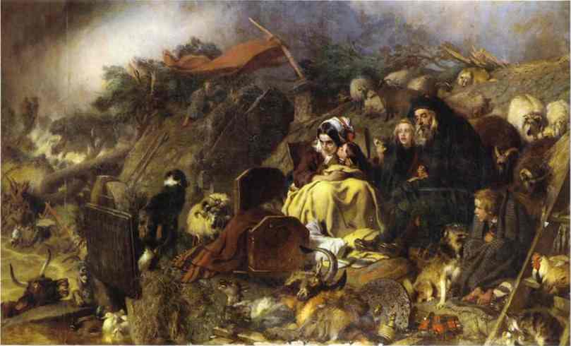 Wikioo.org - The Encyclopedia of Fine Arts - Painting, Artwork by Edwin Henry Landseer - Flood in the Highlands