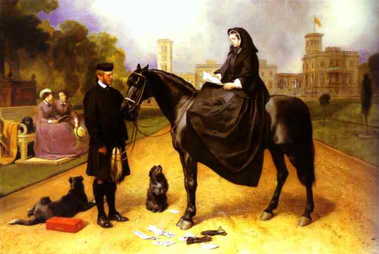 Wikioo.org - The Encyclopedia of Fine Arts - Painting, Artwork by Edwin Henry Landseer - Queen Victoria at Osborne House