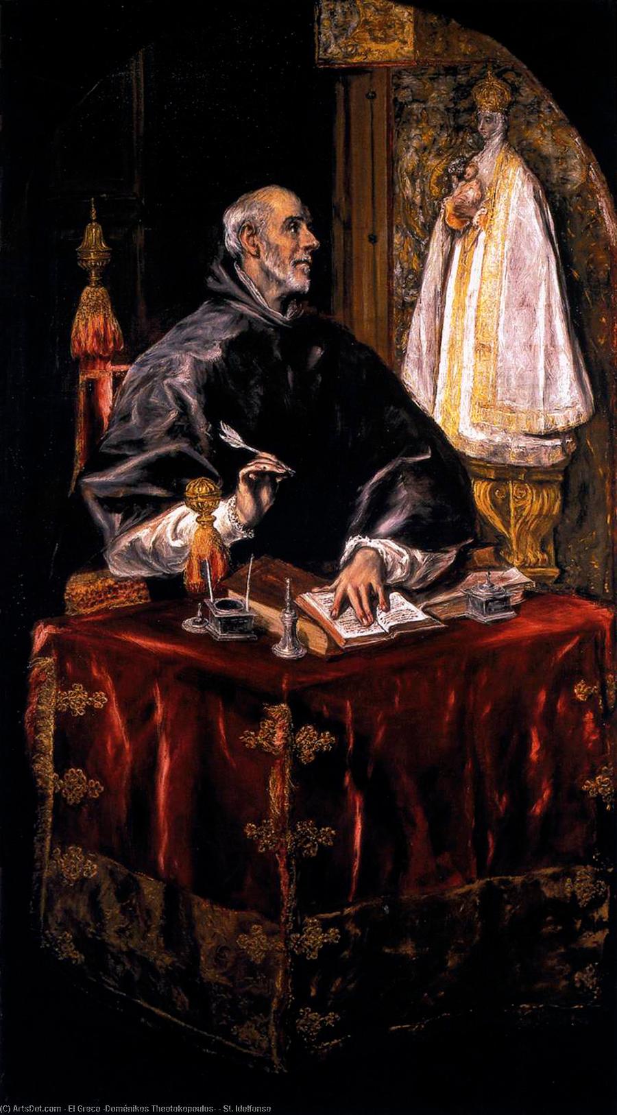 Wikioo.org - The Encyclopedia of Fine Arts - Painting, Artwork by El Greco (Doménikos Theotokopoulos) - St. Idelfonso