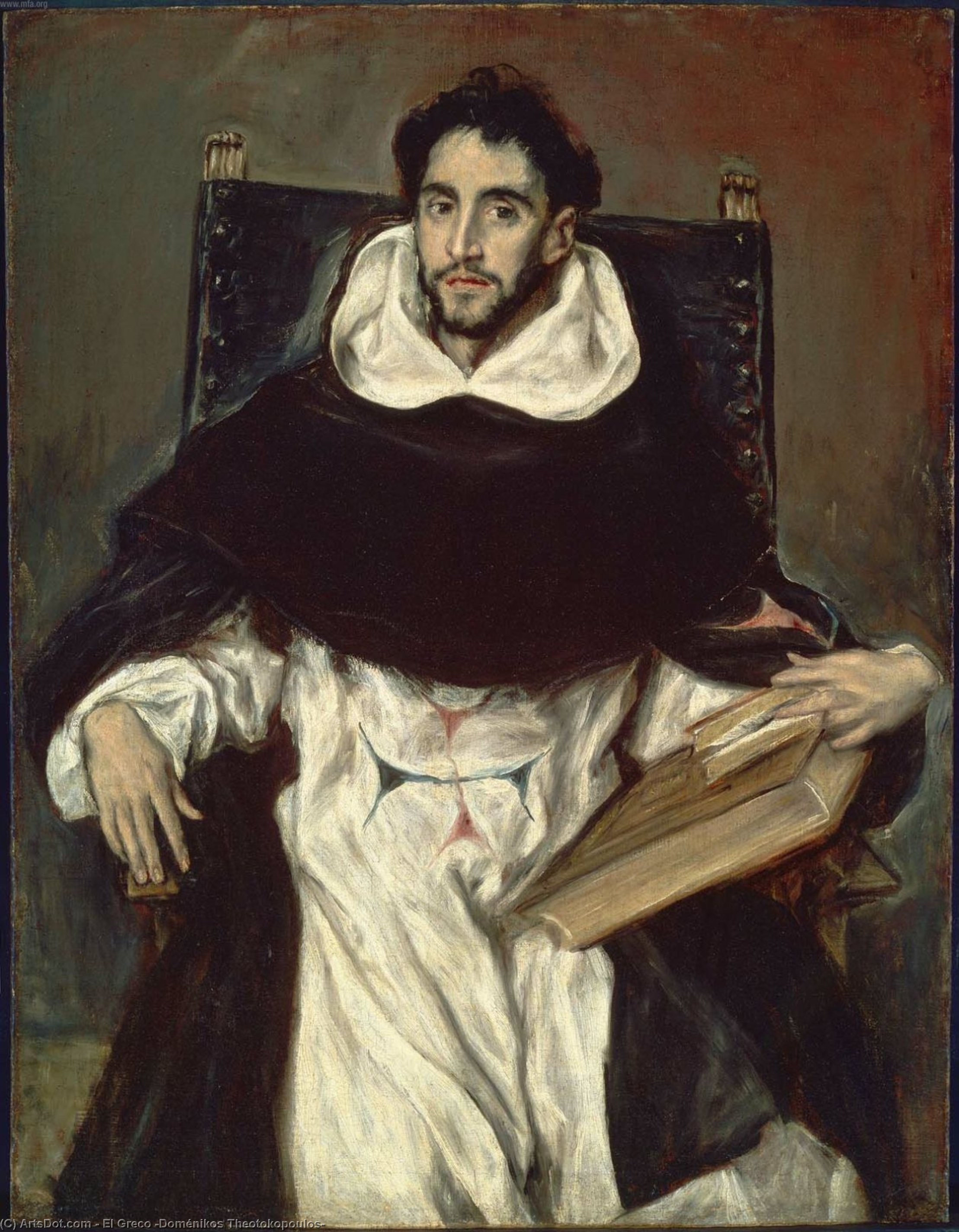 WikiOO.org – 美術百科全書 - 繪畫，作品 El Greco (Doménikos Theotokopoulos) - 弗雷的肖像费利克斯霍坦西奥的Paravicino