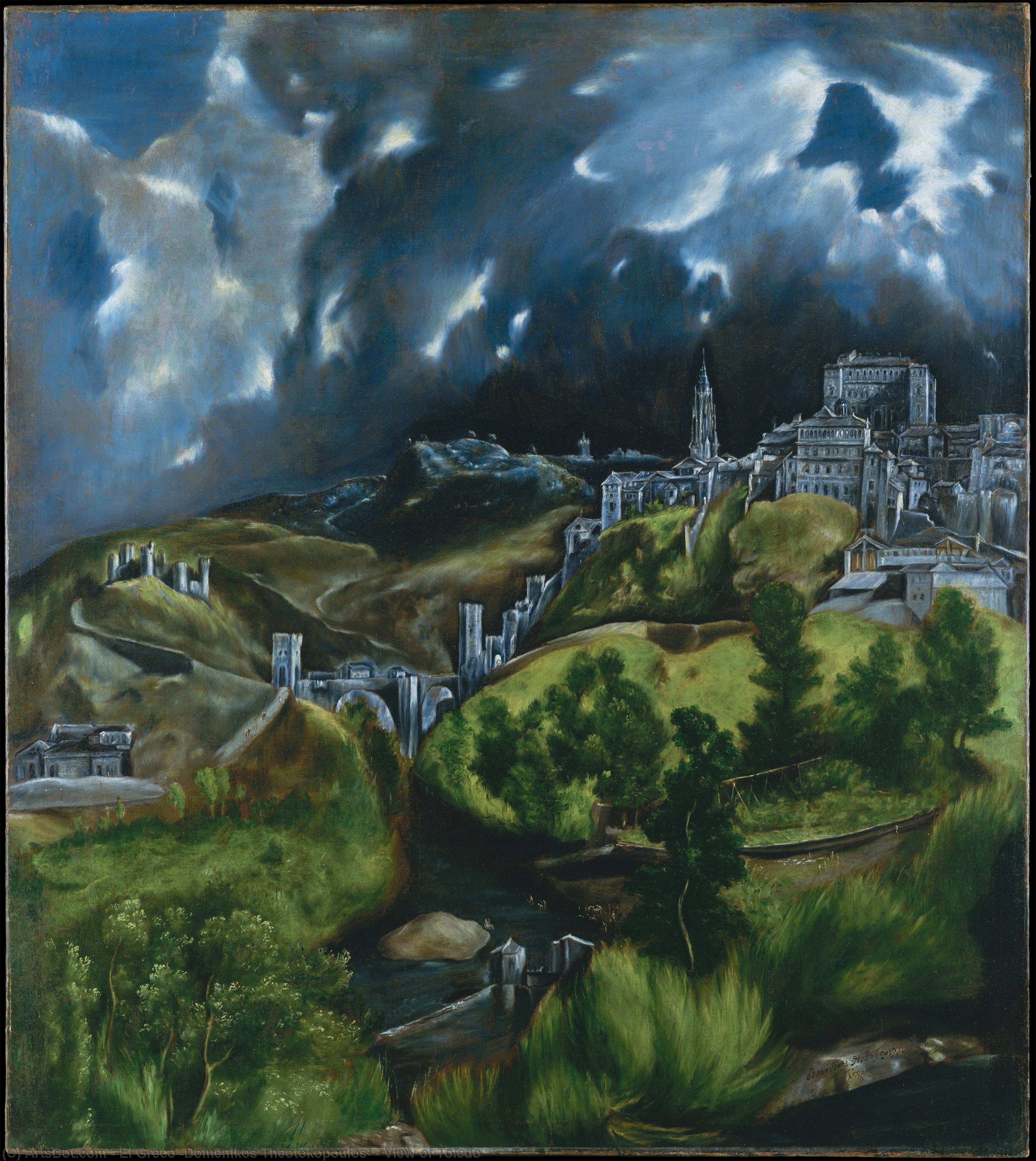 Wikioo.org - The Encyclopedia of Fine Arts - Painting, Artwork by El Greco (Doménikos Theotokopoulos) - View of Toledo