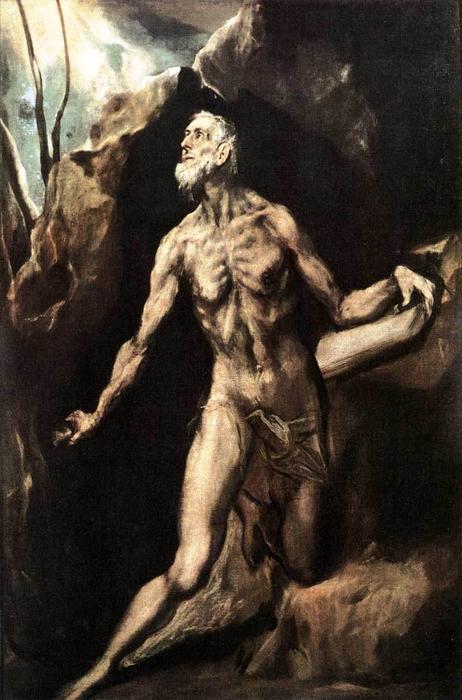 Wikioo.org - The Encyclopedia of Fine Arts - Painting, Artwork by El Greco (Doménikos Theotokopoulos) - St. Jerome Penitent