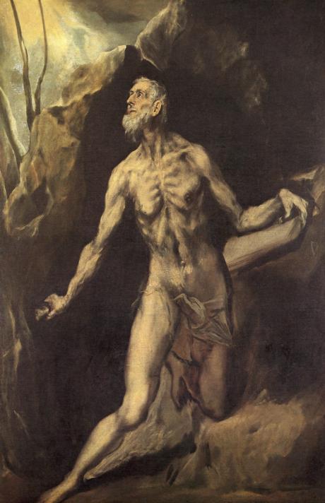 WikiOO.org – 美術百科全書 - 繪畫，作品 El Greco (Doménikos Theotokopoulos) - 圣杰罗姆