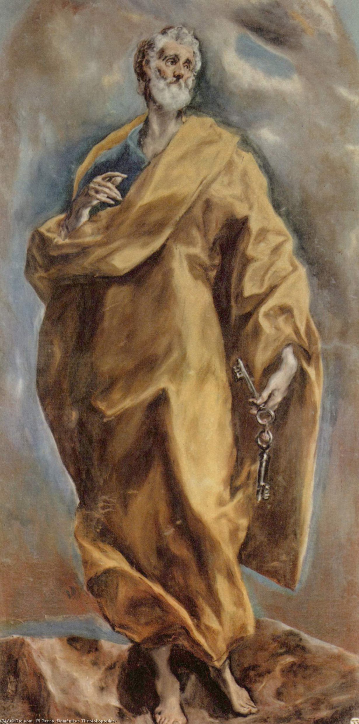 Wikioo.org - Bách khoa toàn thư về mỹ thuật - Vẽ tranh, Tác phẩm nghệ thuật El Greco (Doménikos Theotokopoulos) - St. Peter