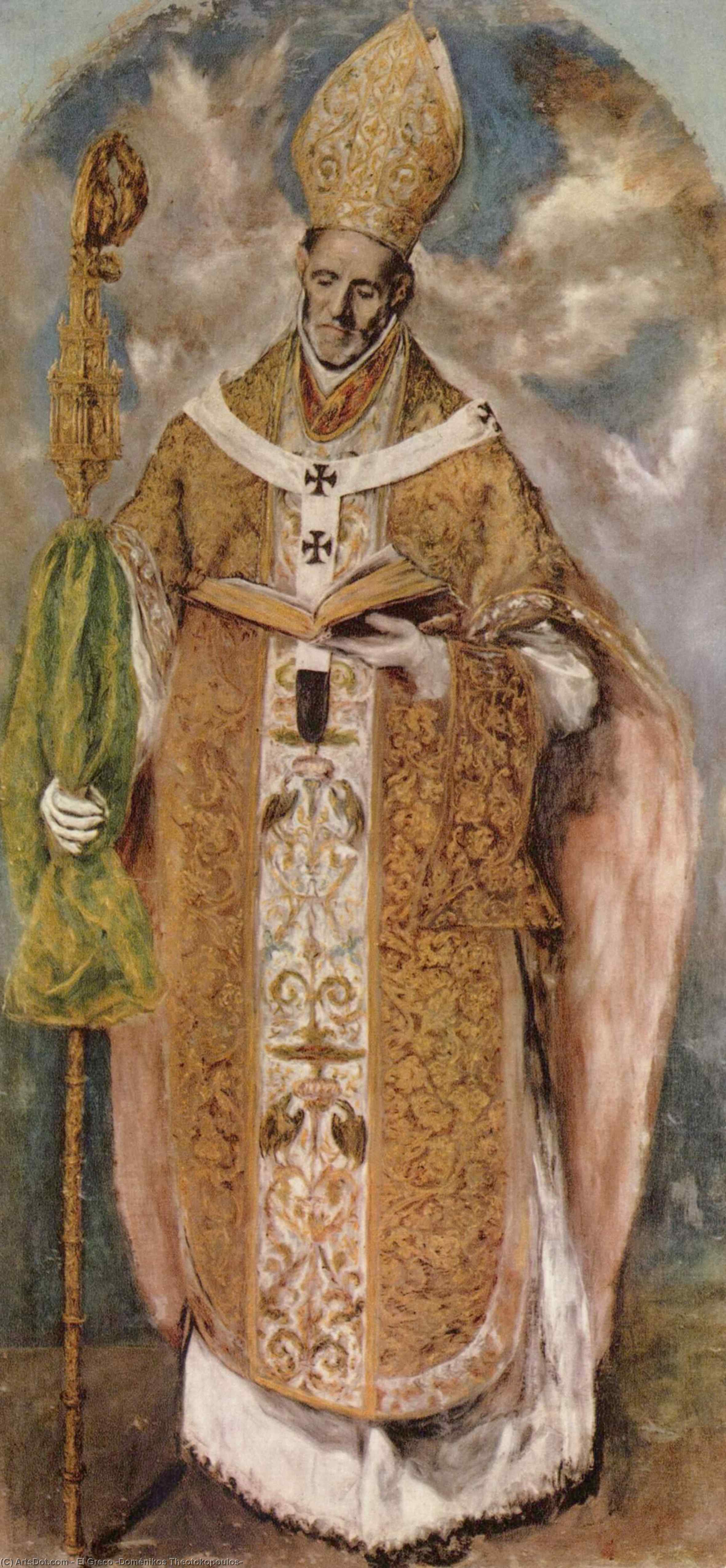 WikiOO.org - Encyclopedia of Fine Arts - Maľba, Artwork El Greco (Doménikos Theotokopoulos) - St. Idelfonso