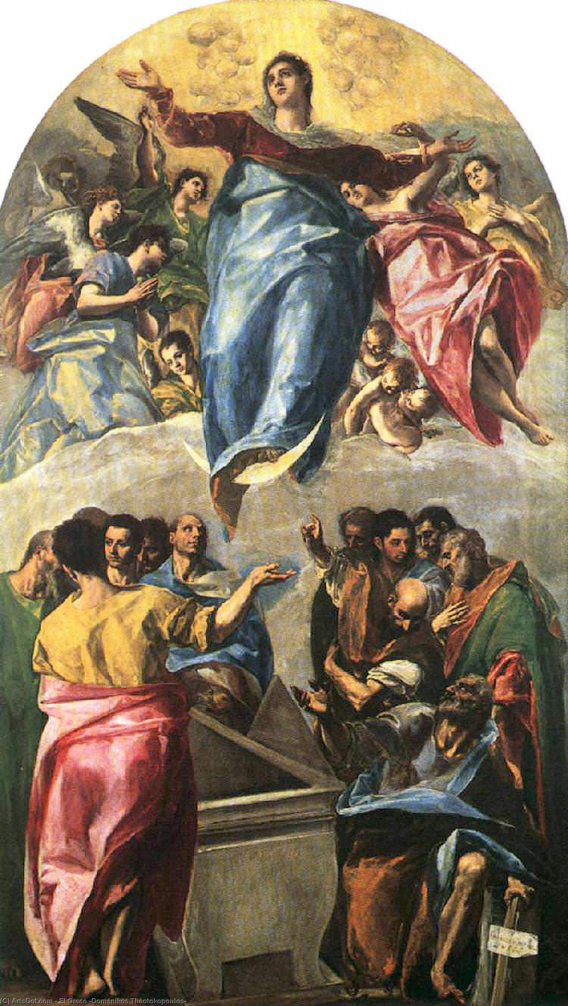Wikioo.org - The Encyclopedia of Fine Arts - Painting, Artwork by El Greco (Doménikos Theotokopoulos) - Assumption of the Virgin