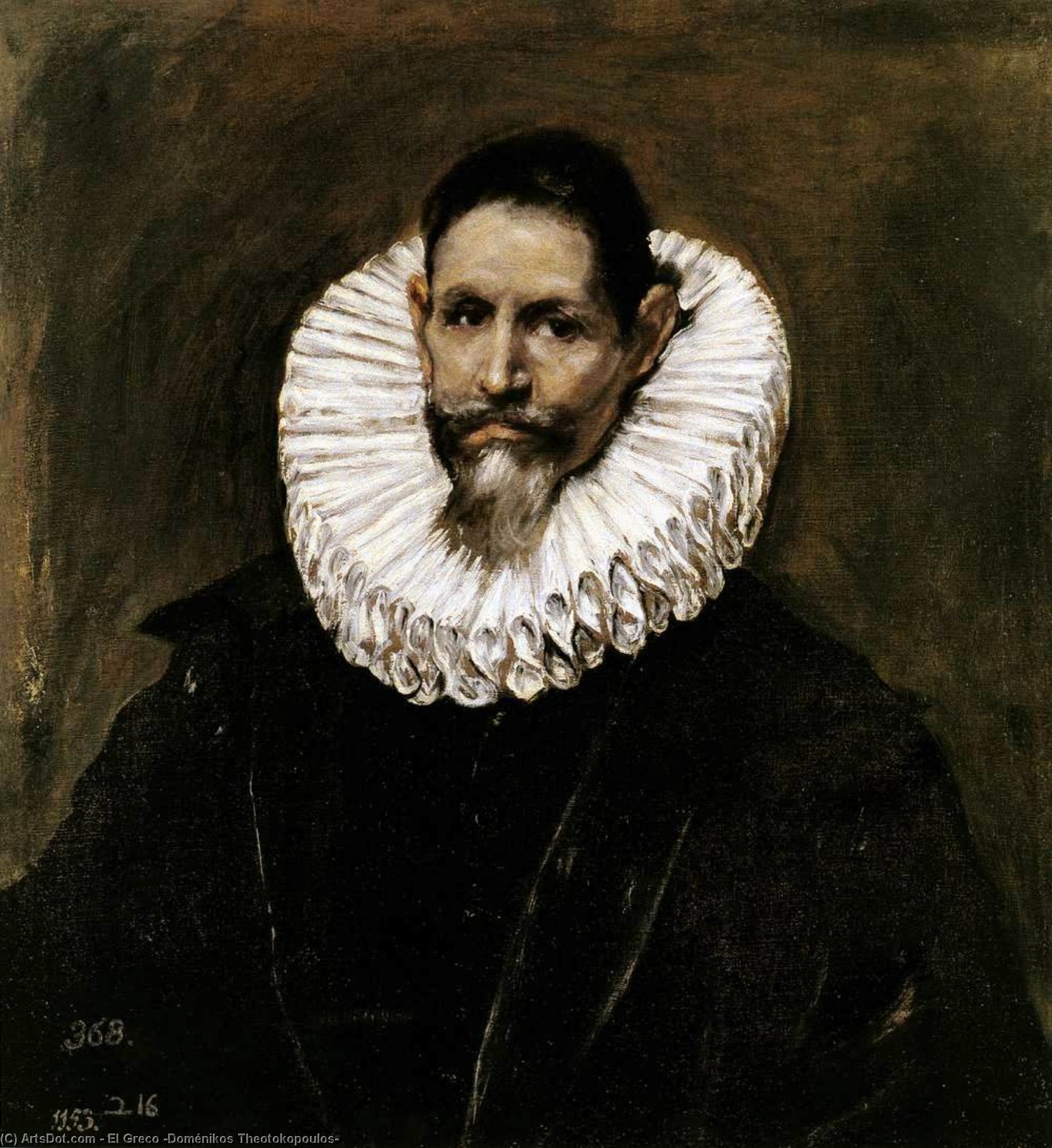 Wikioo.org – L'Enciclopedia delle Belle Arti - Pittura, Opere di El Greco (Doménikos Theotokopoulos) - Ritratto di Jeronimo de Cevallos