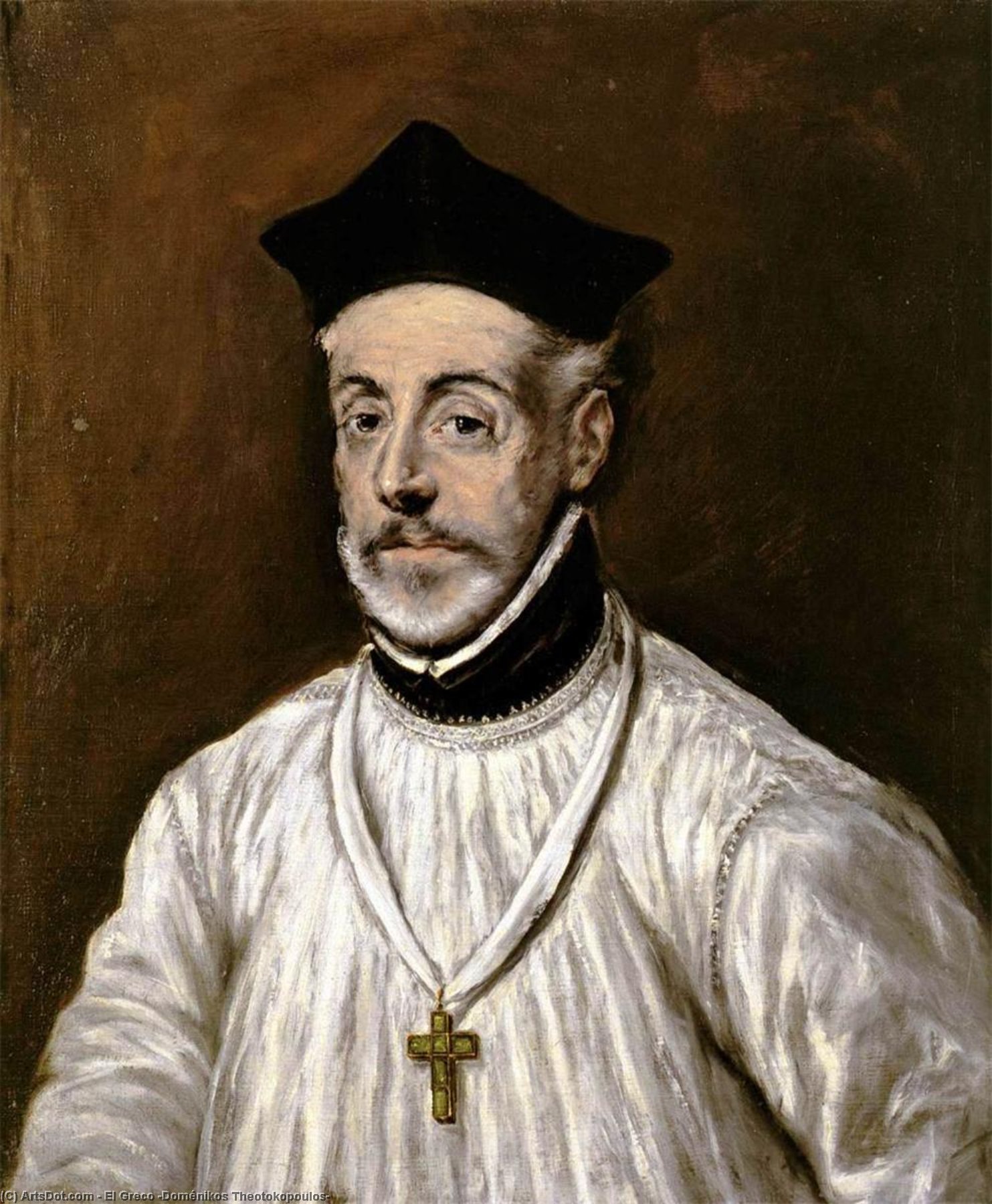 WikiOO.org - אנציקלופדיה לאמנויות יפות - ציור, יצירות אמנות El Greco (Doménikos Theotokopoulos) - Portrait of Diego de Covarrubias