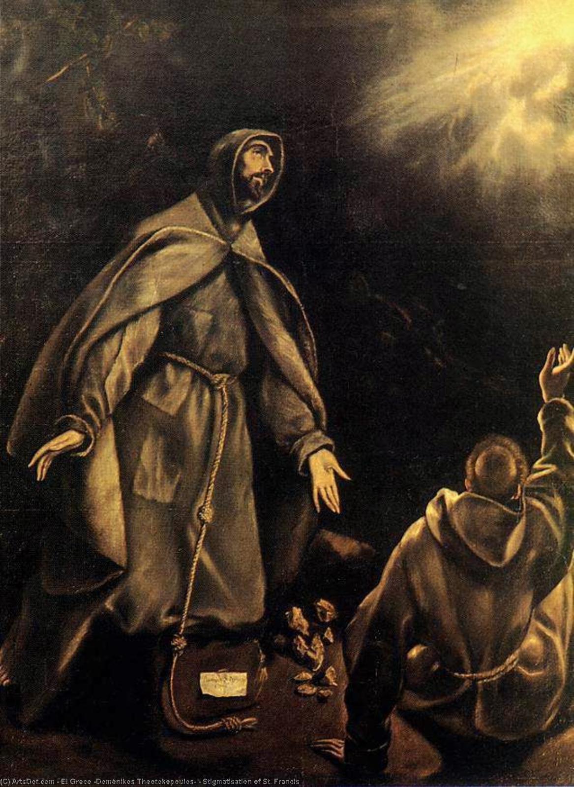 Wikioo.org - The Encyclopedia of Fine Arts - Painting, Artwork by El Greco (Doménikos Theotokopoulos) - Stigmatisation of St. Francis