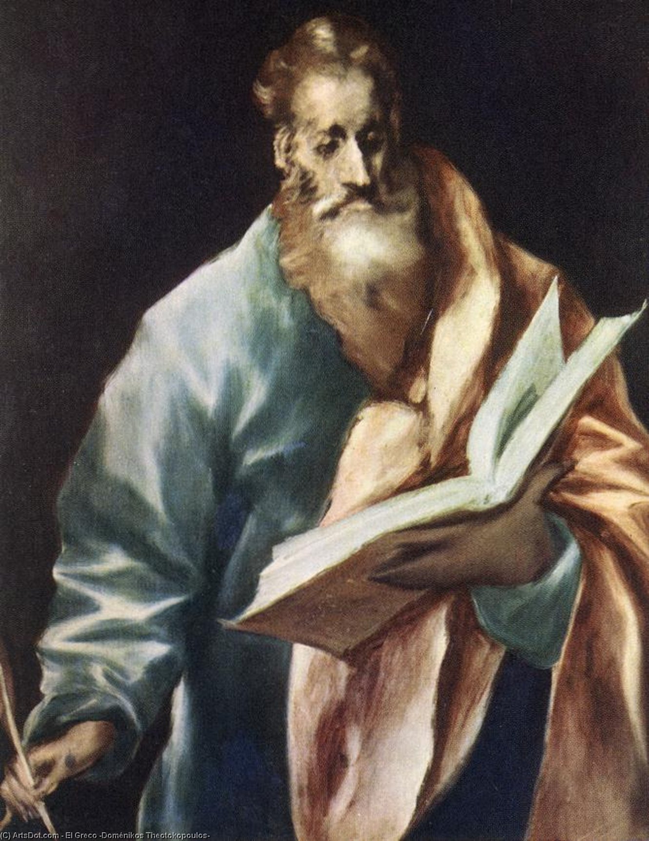 WikiOO.org - Encyclopedia of Fine Arts - Malba, Artwork El Greco (Doménikos Theotokopoulos) - Apostle St. Matthew