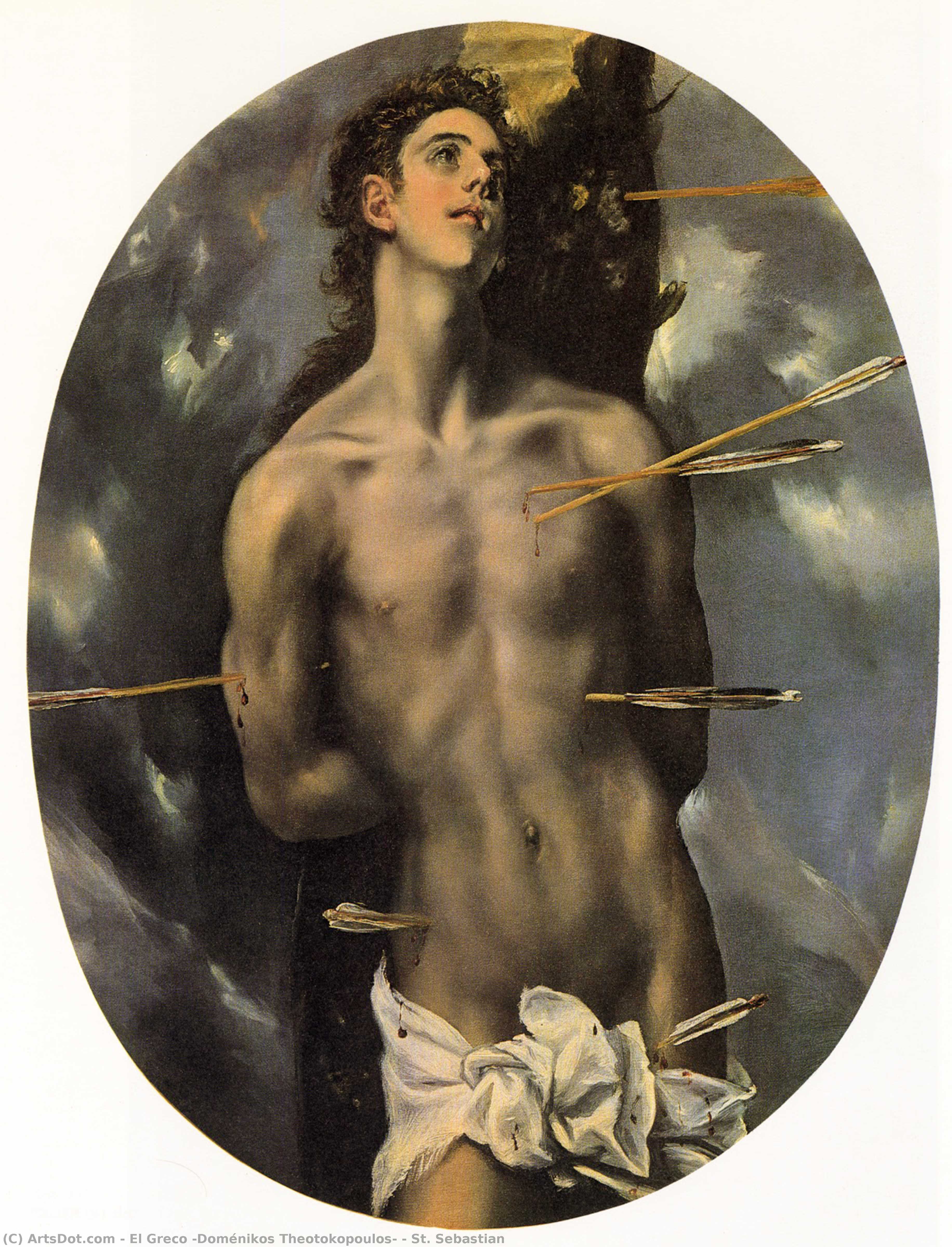 WikiOO.org - Енциклопедия за изящни изкуства - Живопис, Произведения на изкуството El Greco (Doménikos Theotokopoulos) - St. Sebastian
