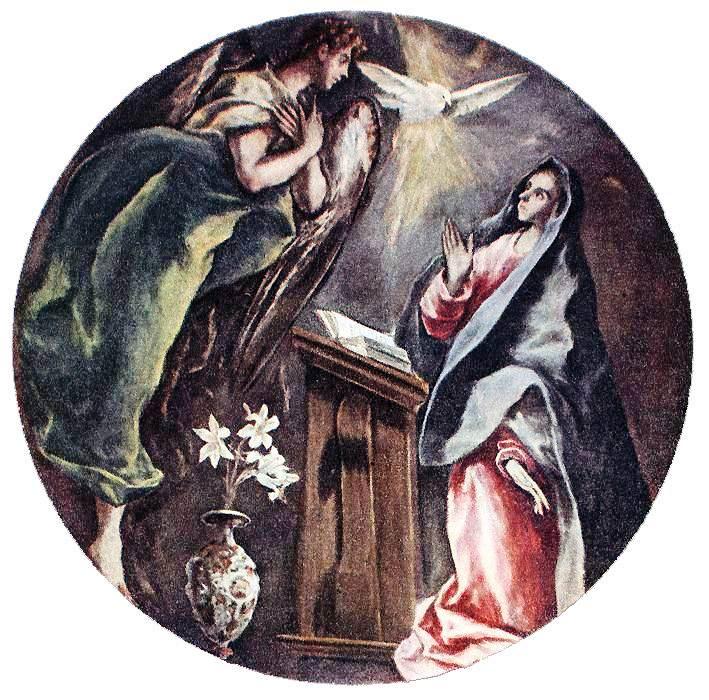 WikiOO.org - دایره المعارف هنرهای زیبا - نقاشی، آثار هنری El Greco (Doménikos Theotokopoulos) - Annunciation