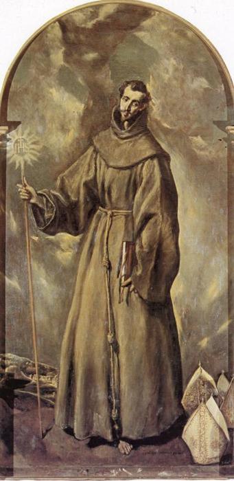 Wikioo.org - The Encyclopedia of Fine Arts - Painting, Artwork by El Greco (Doménikos Theotokopoulos) - St. Bernardino of Siena
