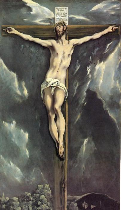 WikiOO.org - Енциклопедия за изящни изкуства - Живопис, Произведения на изкуството El Greco (Doménikos Theotokopoulos) - Christ on a cross