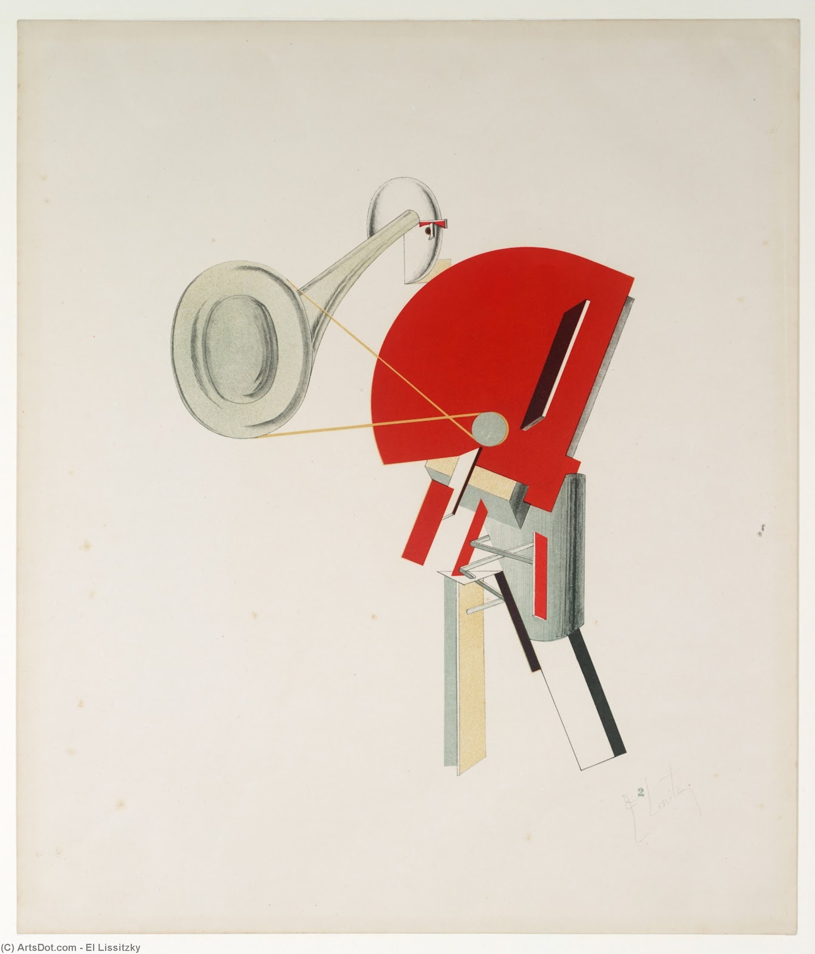 Wikioo.org - สารานุกรมวิจิตรศิลป์ - จิตรกรรม El Lissitzky - Announcer