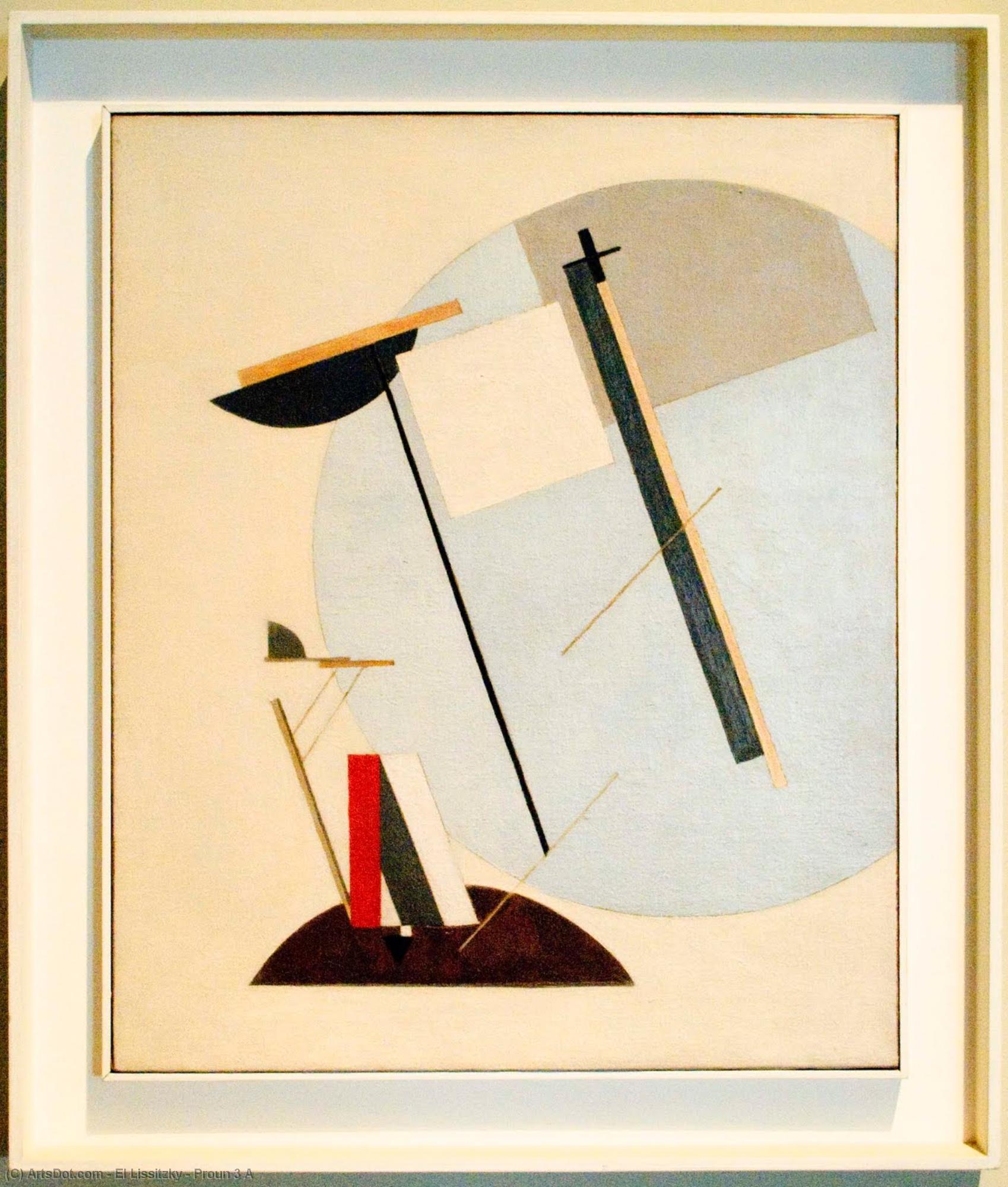 Wikioo.org - สารานุกรมวิจิตรศิลป์ - จิตรกรรม El Lissitzky - Proun 3 A