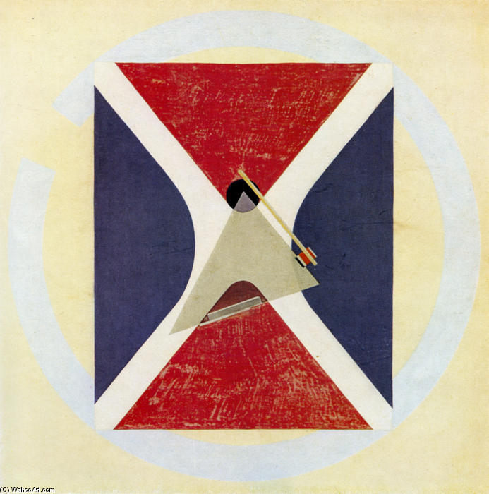 WikiOO.org - Енциклопедия за изящни изкуства - Живопис, Произведения на изкуството El Lissitzky - Proun 43