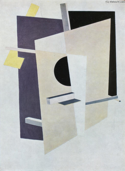 Wikioo.org – La Enciclopedia de las Bellas Artes - Pintura, Obras de arte de El Lissitzky - Planes Proun interpenetrantes