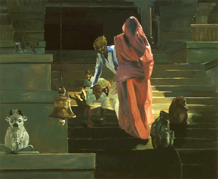 Wikioo.org - The Encyclopedia of Fine Arts - Painting, Artwork by Eric Fischl - On the Stairs of the Temple