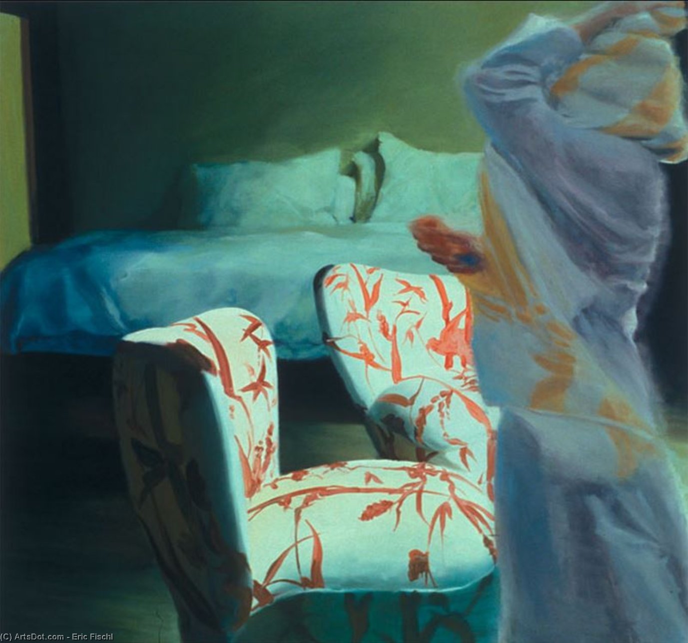WikiOO.org - Енциклопедия за изящни изкуства - Живопис, Произведения на изкуството Eric Fischl - The Bed, the Chair, Crossing