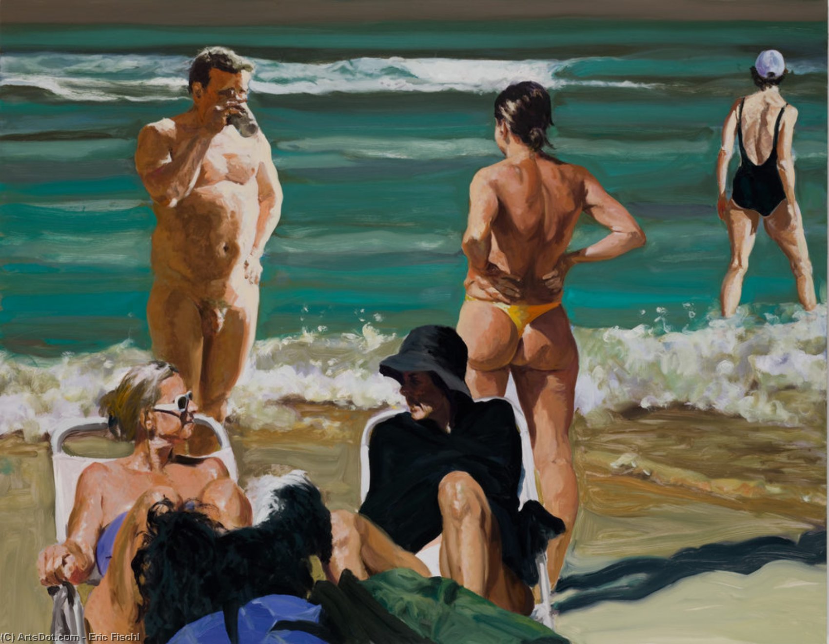Wikioo.org - The Encyclopedia of Fine Arts - Painting, Artwork by Eric Fischl - Scenes From Late Paradise The Drink