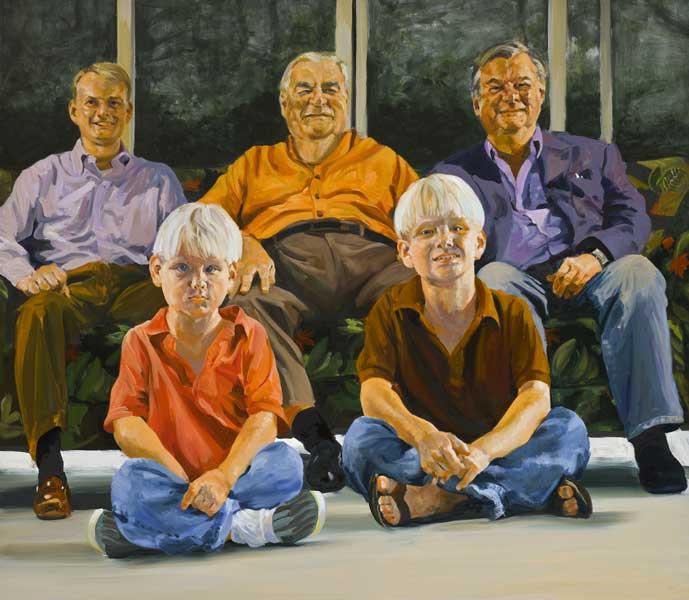 Wikioo.org - The Encyclopedia of Fine Arts - Painting, Artwork by Eric Fischl - Four Generations of Dickie Men