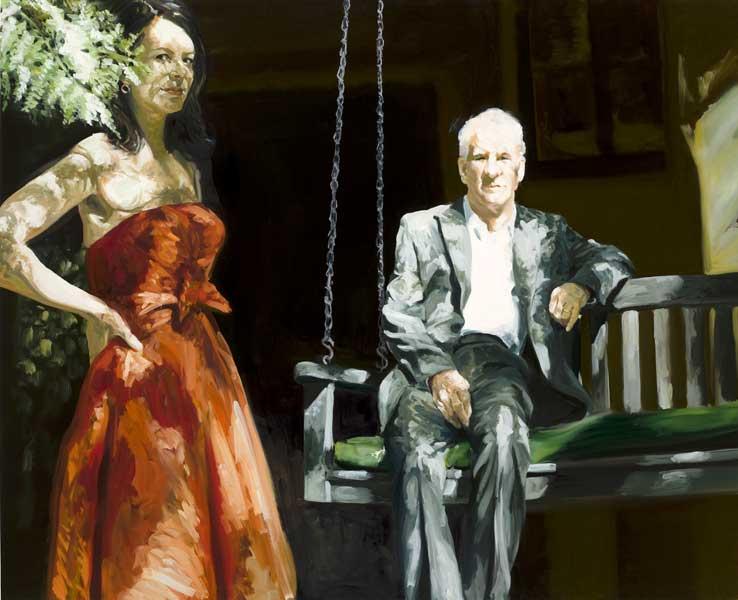 WikiOO.org - Encyclopedia of Fine Arts - Lukisan, Artwork Eric Fischl - Portrait of a Couple Steve and Anne in LA
