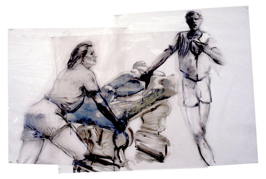 Wikioo.org - The Encyclopedia of Fine Arts - Painting, Artwork by Eric Fischl - Study for Sheer Weight of History