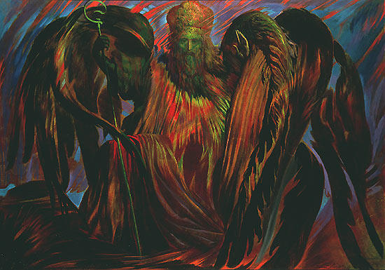 Wikioo.org - The Encyclopedia of Fine Arts - Painting, Artwork by Ernst Fuchs - THE ANGEL OF THE LORD