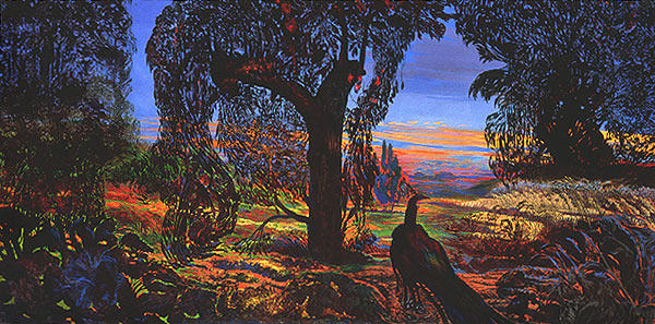 Wikioo.org – La Enciclopedia de las Bellas Artes - Pintura, Obras de arte de Ernst Fuchs - el pavo real