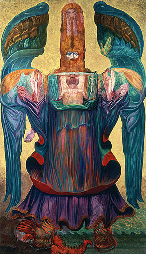 Wikioo.org - The Encyclopedia of Fine Arts - Painting, Artwork by Ernst Fuchs - THE ANGEL OF HISTORY