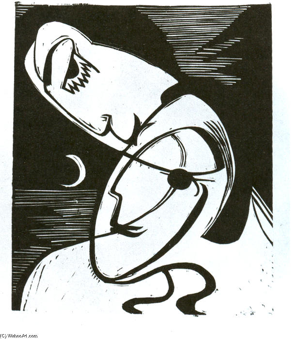 WikiOO.org - Енциклопедія образотворчого мистецтва - Живопис, Картини
 Ernst Ludwig Kirchner - The Kiss