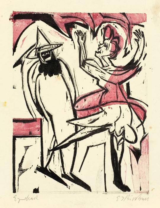 WikiOO.org - Encyclopedia of Fine Arts - Festés, Grafika Ernst Ludwig Kirchner - Dance