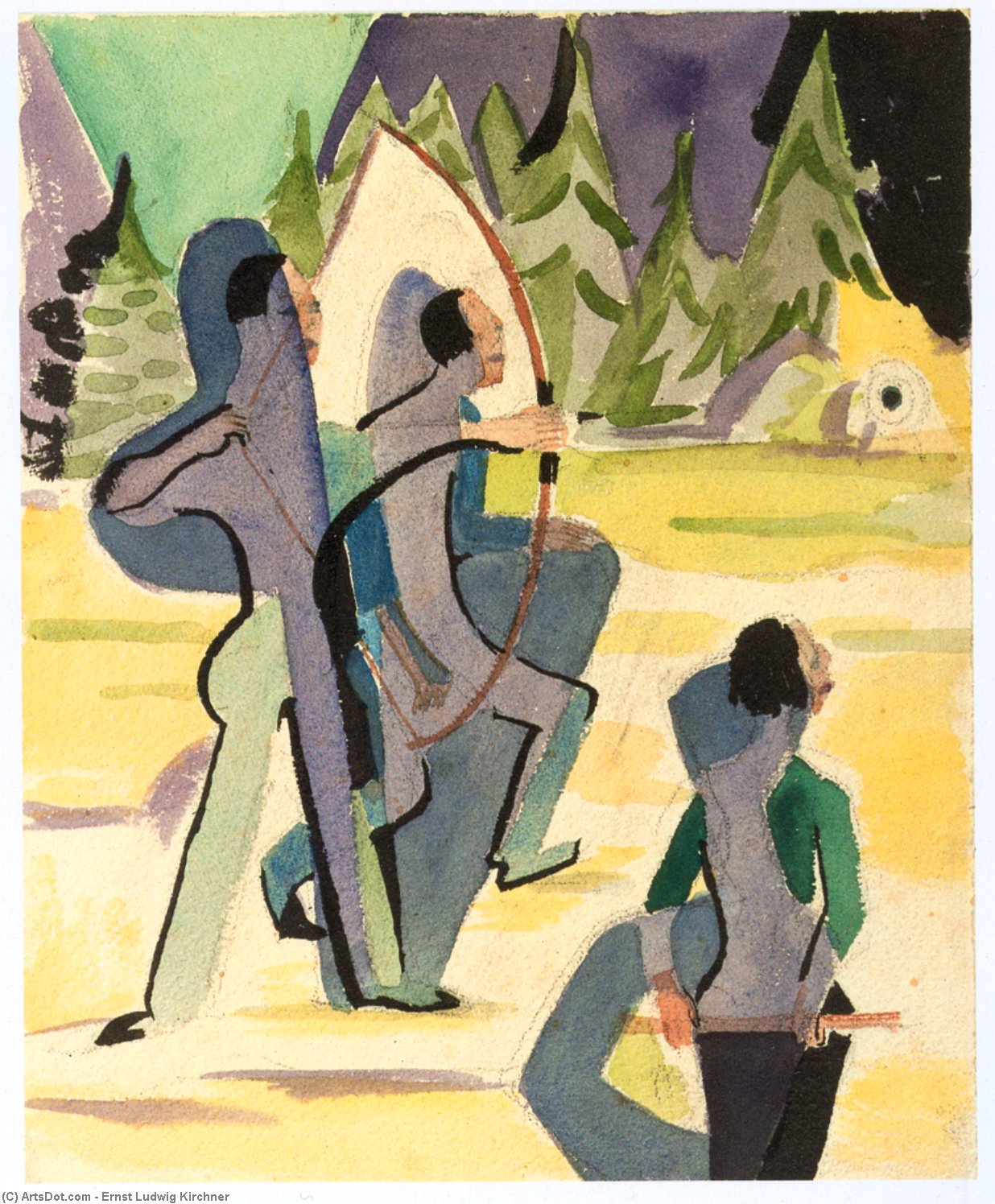 WikiOO.org - Εγκυκλοπαίδεια Καλών Τεχνών - Ζωγραφική, έργα τέχνης Ernst Ludwig Kirchner - Archer