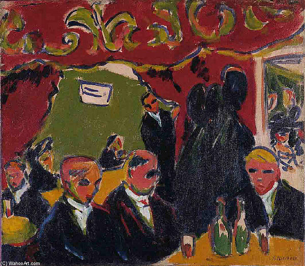 WikiOO.org - Encyclopedia of Fine Arts - Maalaus, taideteos Ernst Ludwig Kirchner - Tavern