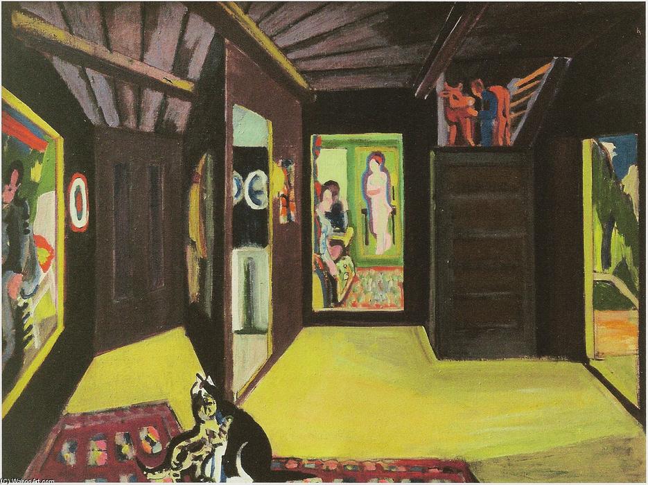 Wikioo.org – L'Encyclopédie des Beaux Arts - Peinture, Oeuvre de Ernst Ludwig Kirchner - Atelier Montagne
