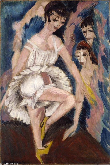 WikiOO.org - Encyclopedia of Fine Arts - Maleri, Artwork Ernst Ludwig Kirchner - Dancer
